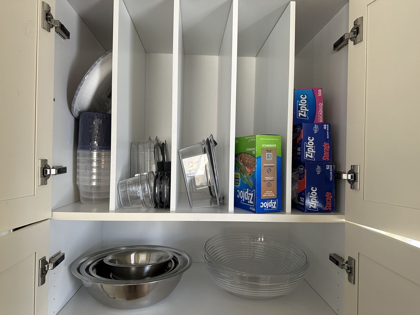 Food containers and zip bags